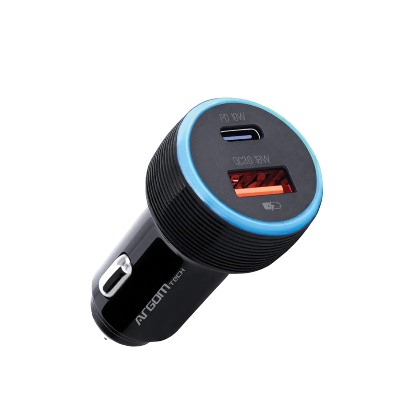 Cargador de auto fast charge USB force C1 TYPE-C Marca: Argom