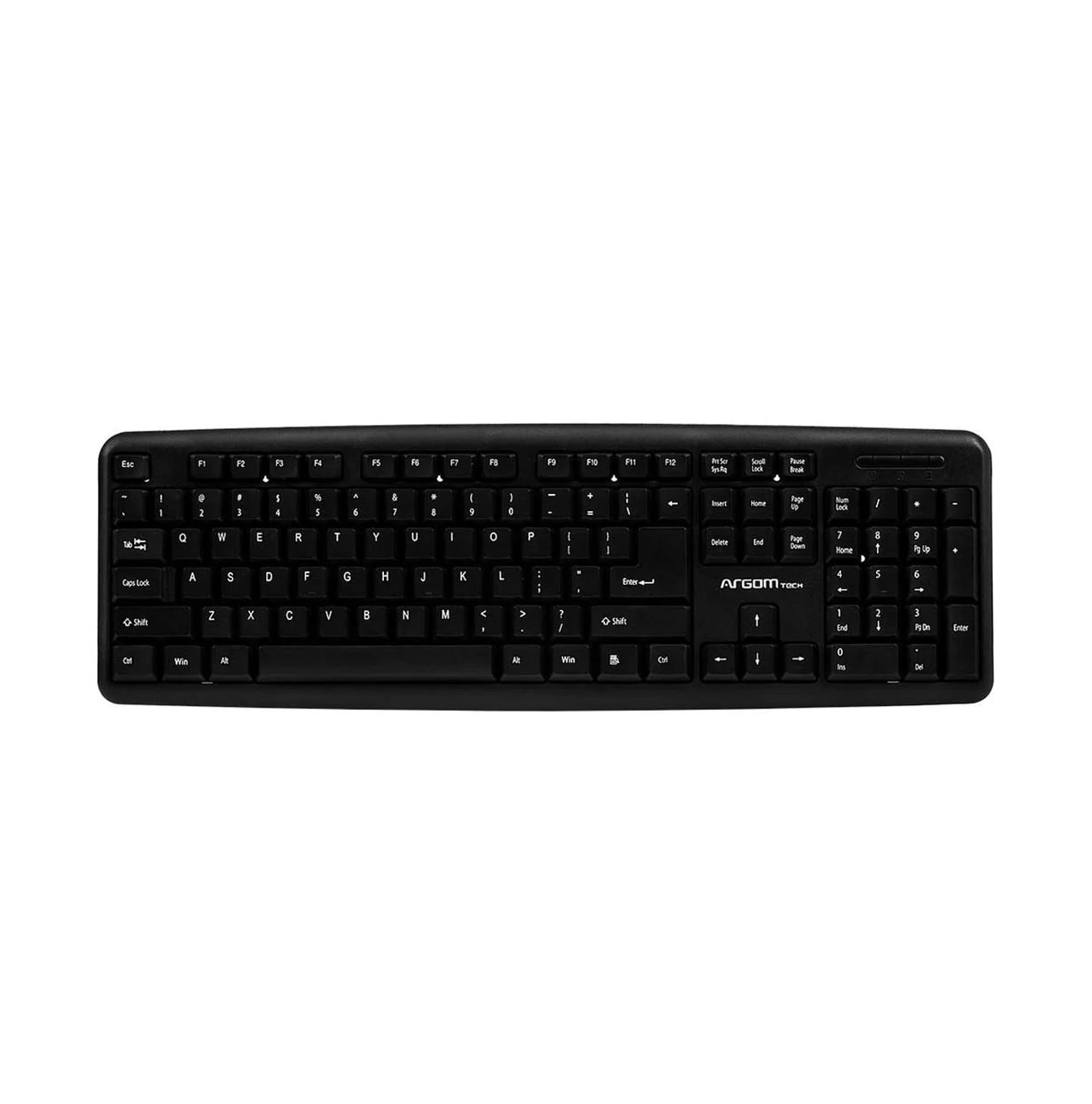 Teclado Satandard KB-7424 membrana USB ingles color negro Marca: Argom ARG-KB-7424