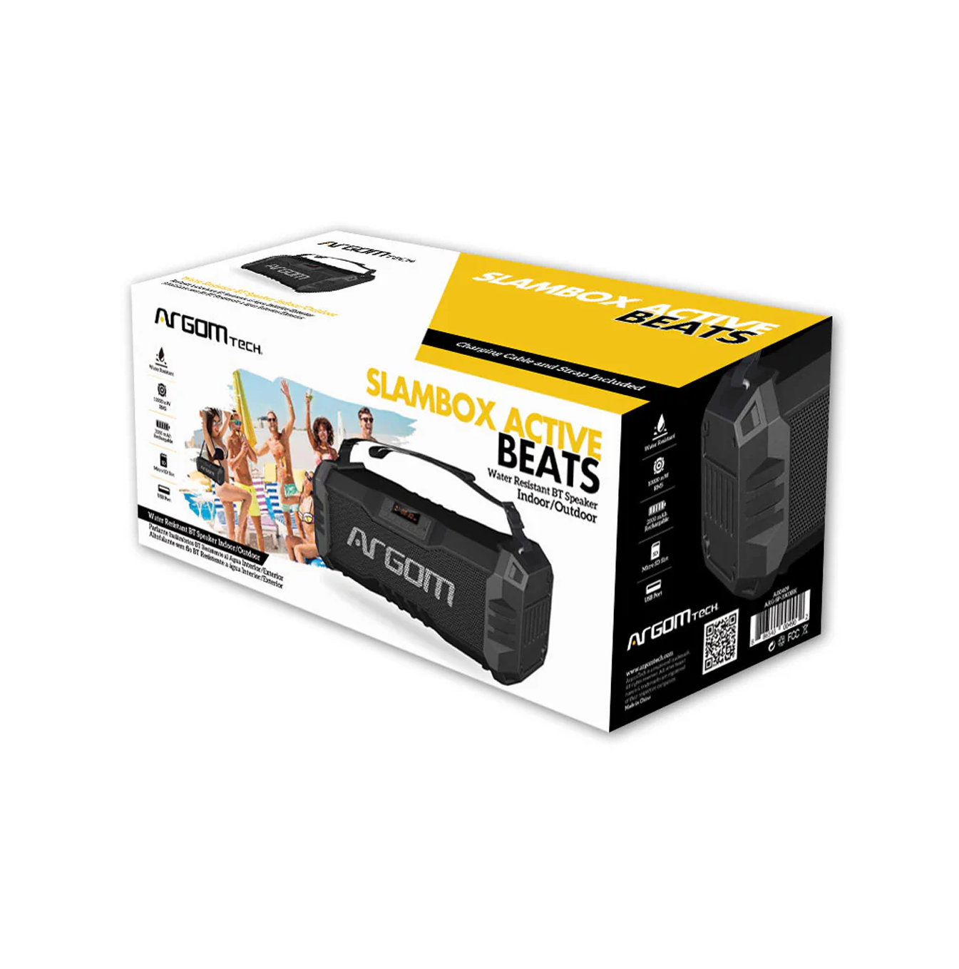 Parlante Slambox active beats BT ARG-SP-3303BK Marca: Argom