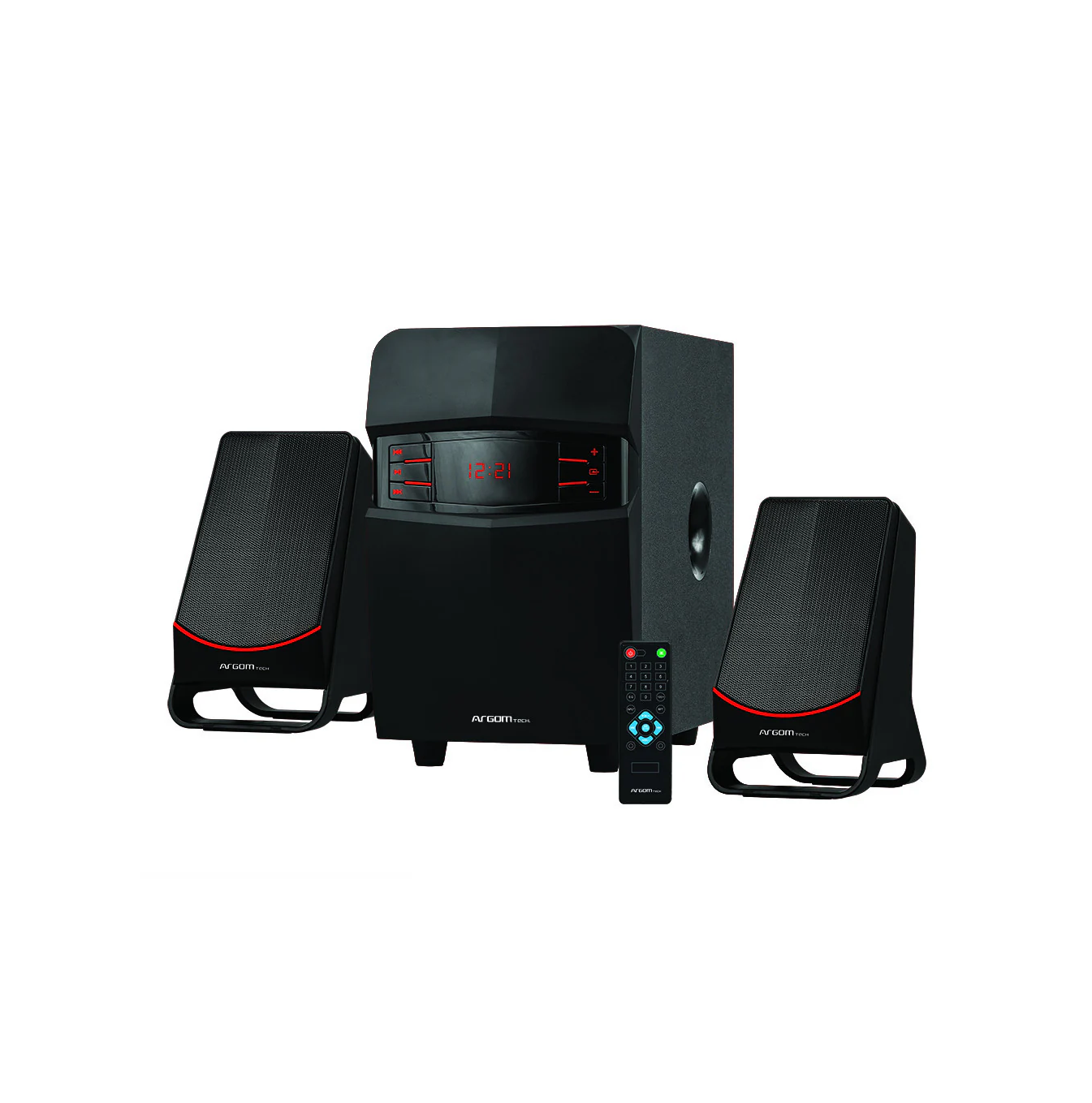 Parlante soundbass 40 system 2.1 BT 40W negro ARG-SP-3540BK Marca: Argom