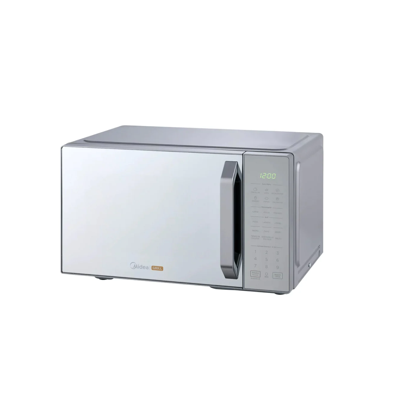 Microondas 1.1pc puerta acabado espejo gabinete gris con grill MMDXG11S2MG-CA Marca: Midea