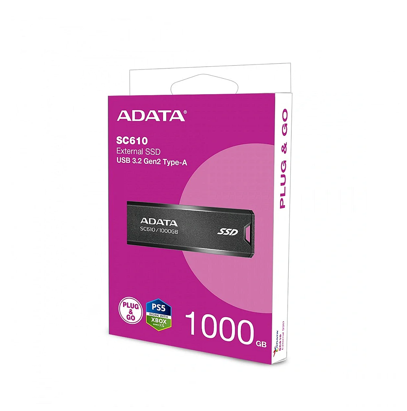 HD externo 1TB 3.2 SSD Blank/Red SC610-1000G-CBK/RD Marca: ADATA