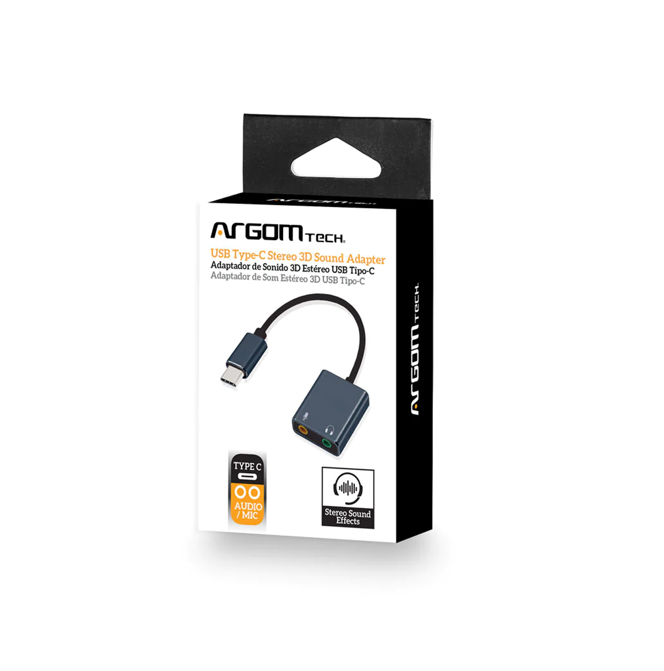 Cable adaptador TYPE-C a Stereo OUTPUT y MONO CB-0066 Marca: Argom