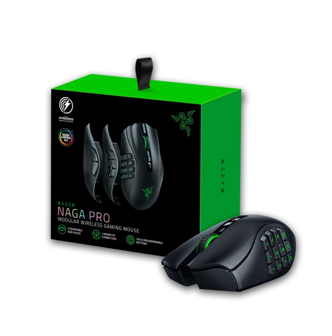 Mouse inalámbrico NAGA PRO RZ01-03420100-R3U1 Marca: Razer