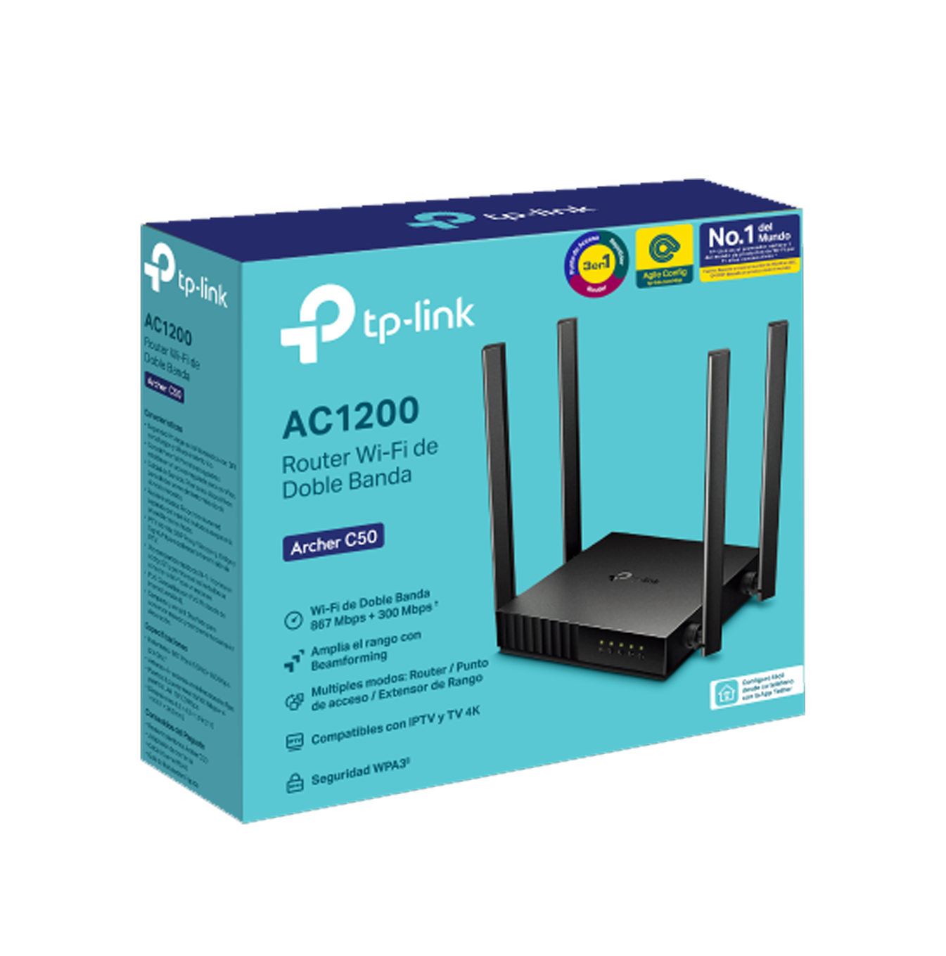 Router AC1200 dual band Wi-Fi TL-ARCHER C50 Marca: TP-Link