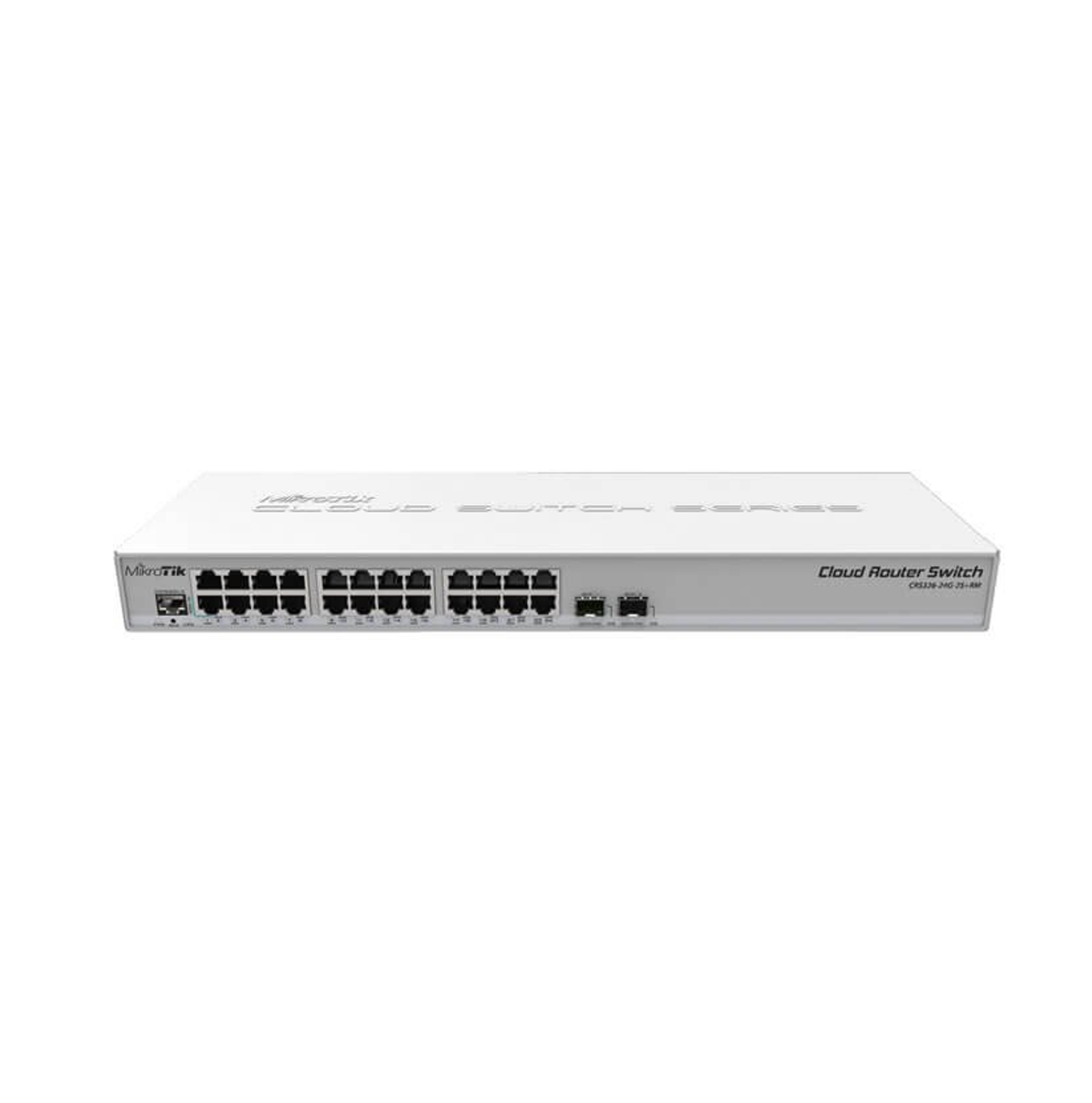 Switch cloud Router 24 puertos Gigabit + 2 SFP 800 MHz CPU Marca: Mikrotik