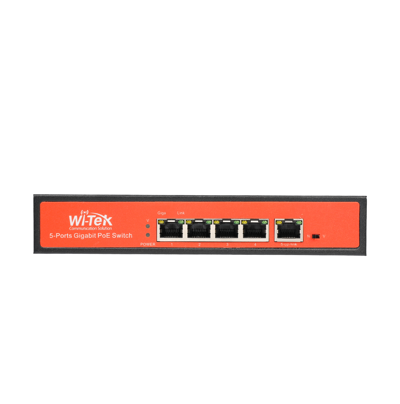 Switch de 4 puertos PoE 10/100/1000 + 1 ptos GB para Up-Link Marca: Wi-Tek