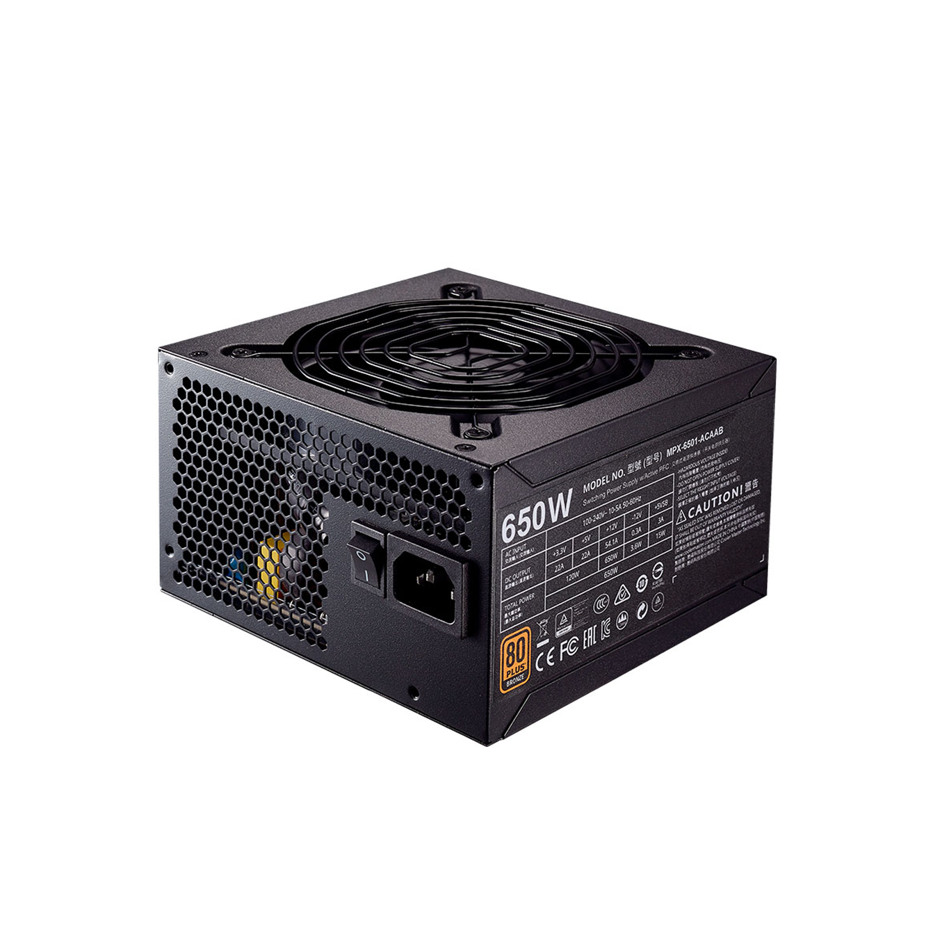 Fuente de poder MWE BRONZE V2 650W A/US CABLE MPE-6501-ACAAB-US Marca: Cooler Master