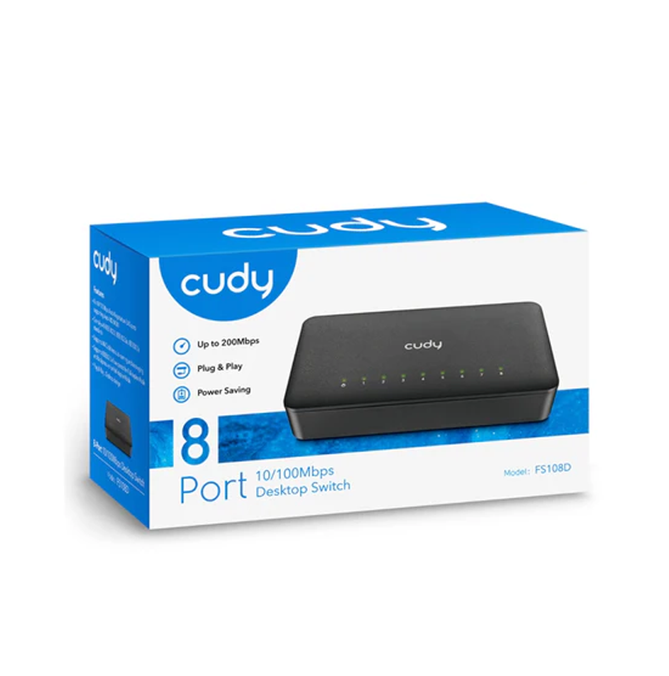 Switch 8 puertos 10/100 MBPS Desktop FS108D  Marca: CUDY