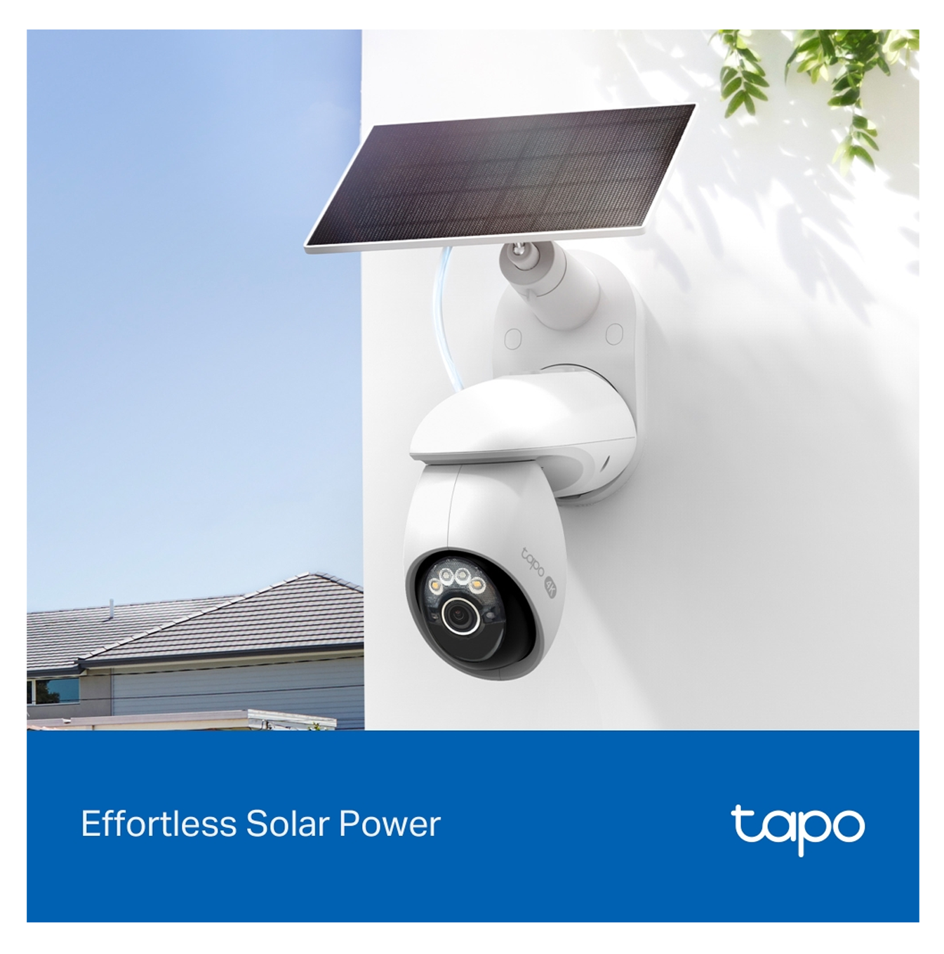 Cámara de seguridad Wi-Fi con panel solar 4K PAN/TILT Marca: TAPO