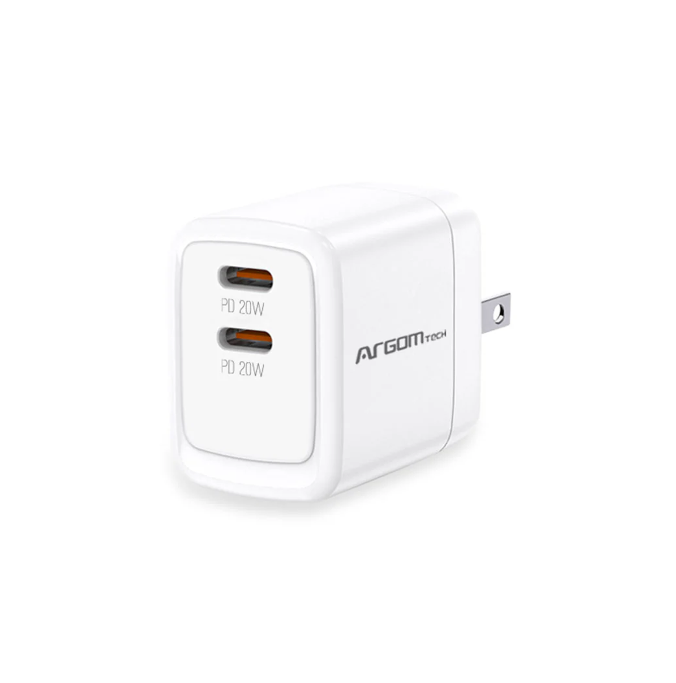 Cargador dual PD fast Wall charger 40W ARG-AC-0132WT Marca: Argom