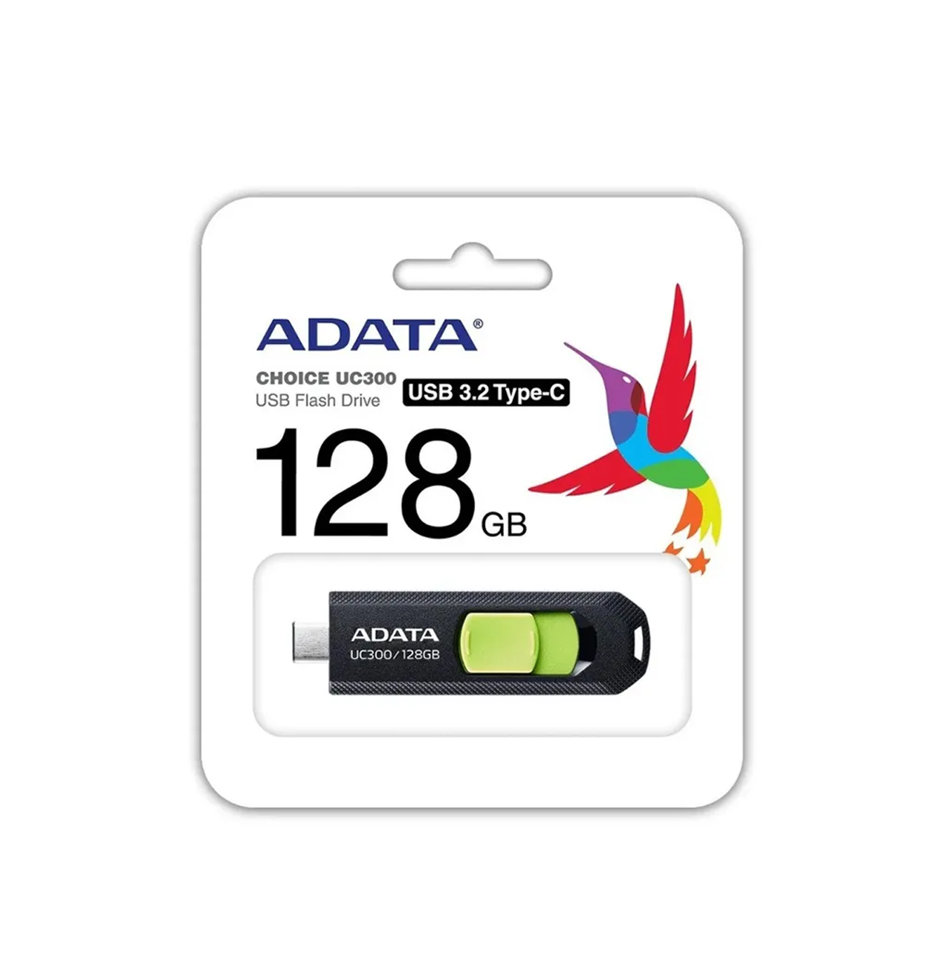 Memoria USB 128GB 3.2 UC300 TYPE-C ACHO-UC300-128G-RBK/GN Marca: ADATA