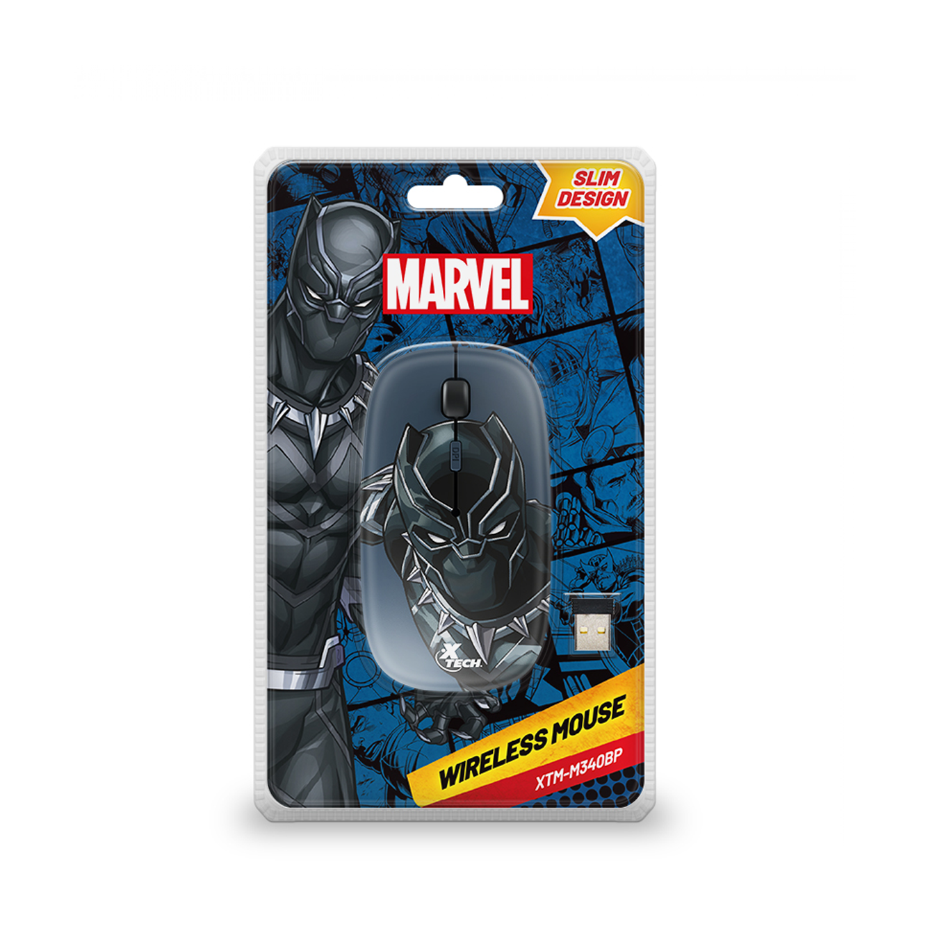 Mouse inalámbrico Marvel Black Panther XTM-M340BP Marca: Xtech