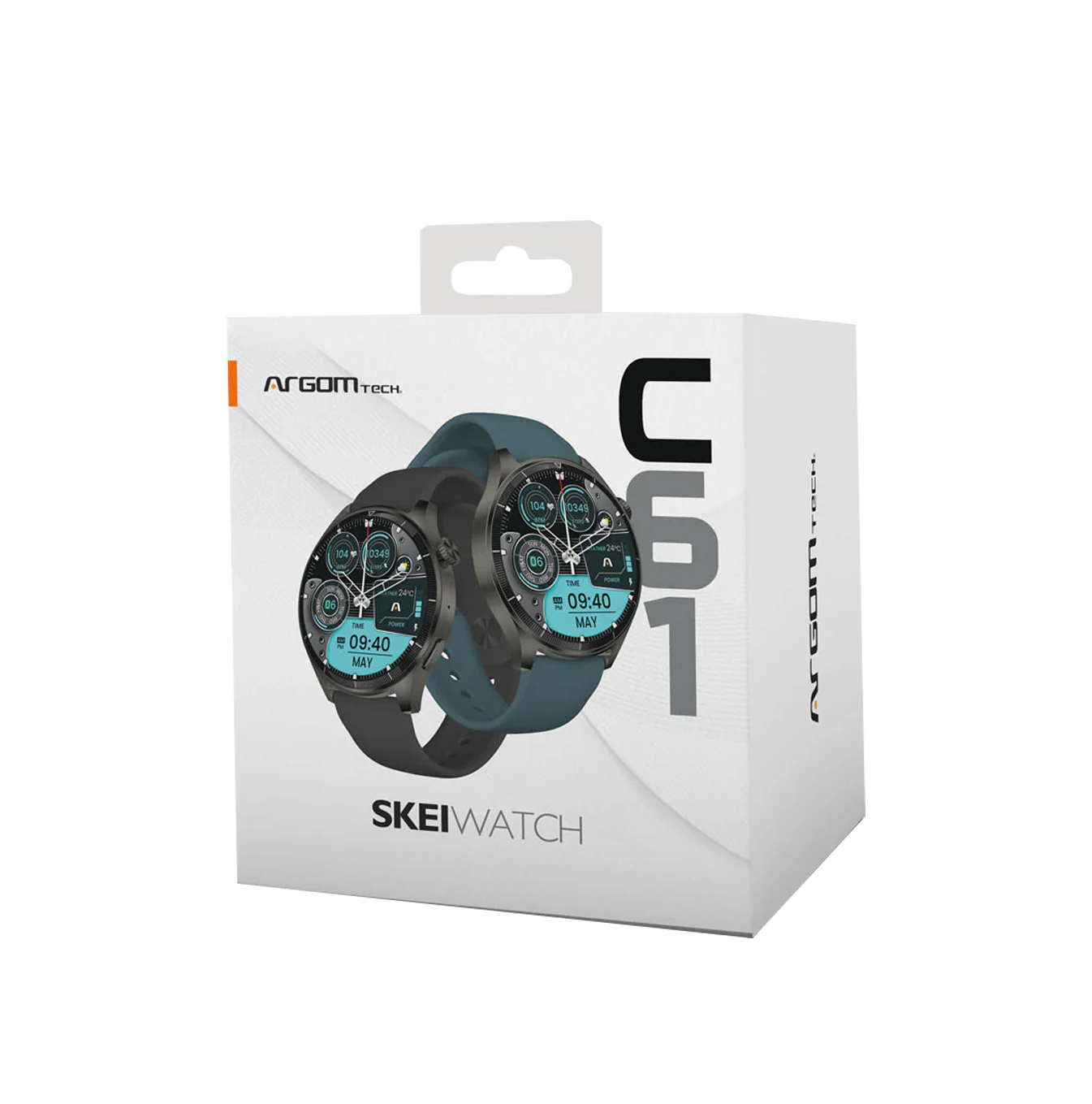 Reloj inteligente Skeiwatch C61 negro ARG-WT-6061BK Marca: Argom