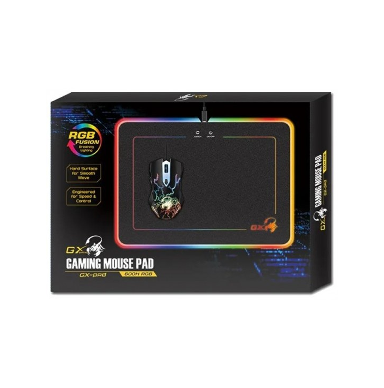 Mouse Pad GX-PAD 600H RGB USB negro 31250006400 Marca: Genius